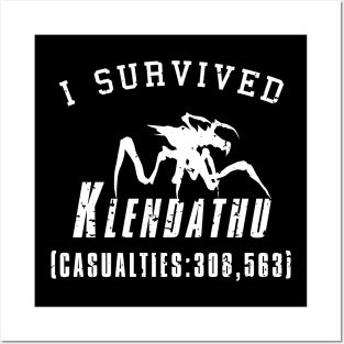 I Survived Klendathu - white Posters and Art